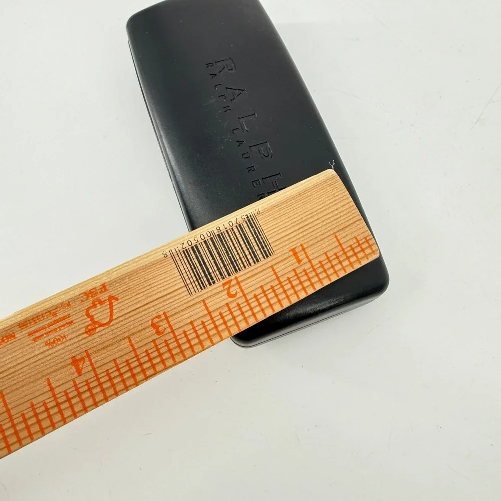 Ralph Ralph‎ Lauren Glasses Case Unisex OS Black Hard Shell with Cleaning Cloth